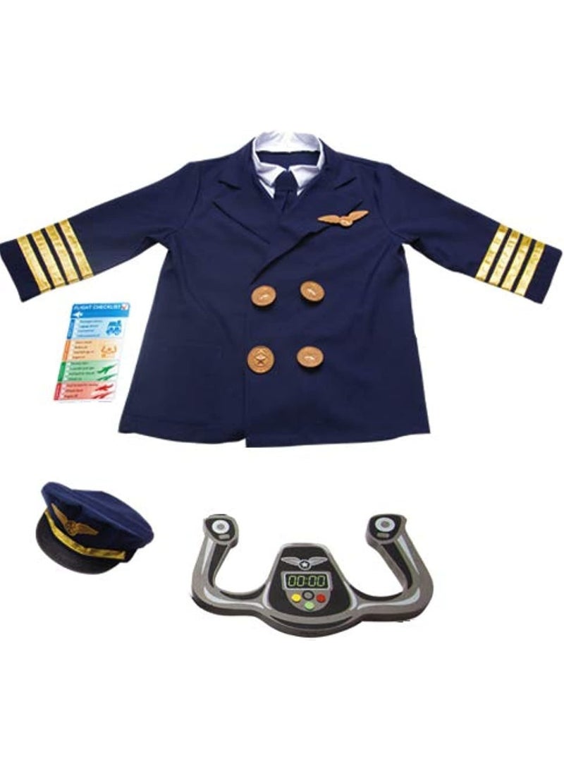 Baby Kids Pilot Costume for Kids Boys, Pretend Dress up Role Play Set 3-8 Years - Image 5