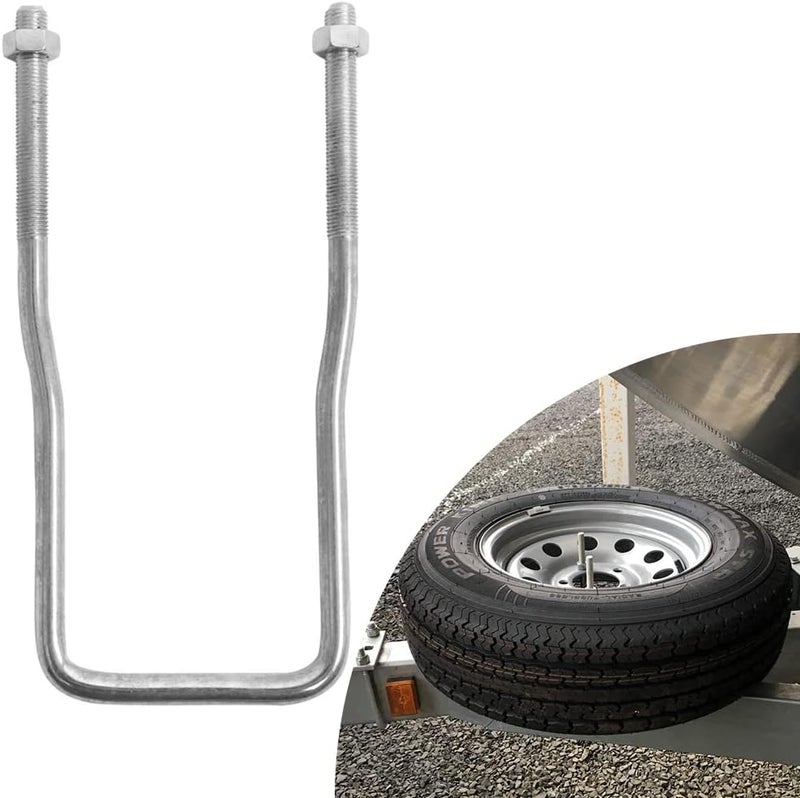 ELITEWILL Spare Tire Carrier Zinc Plated U-Bolt Holder Bracket Side Mount for 4 or 5 Lug - Image 1