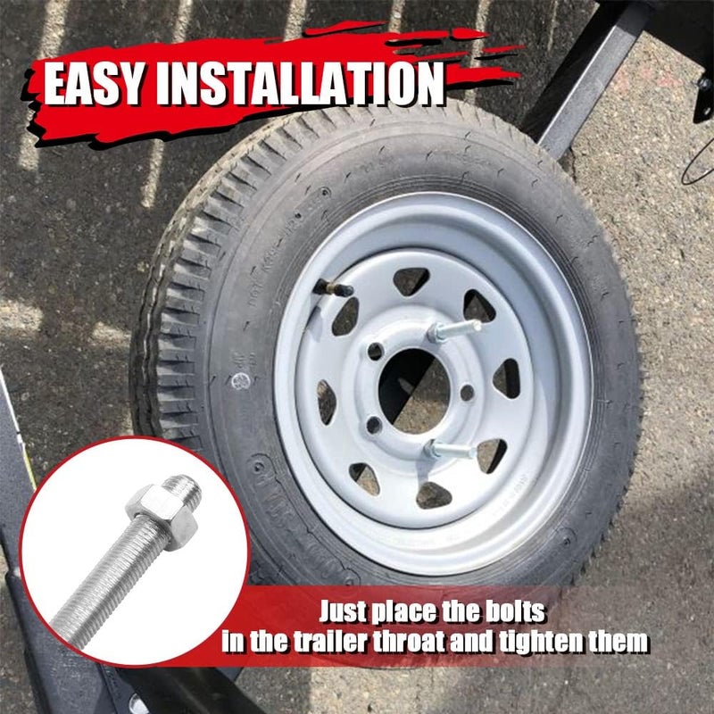 ELITEWILL Spare Tire Carrier Zinc Plated U-Bolt Holder Bracket Side Mount for 4 or 5 Lug - Image 3