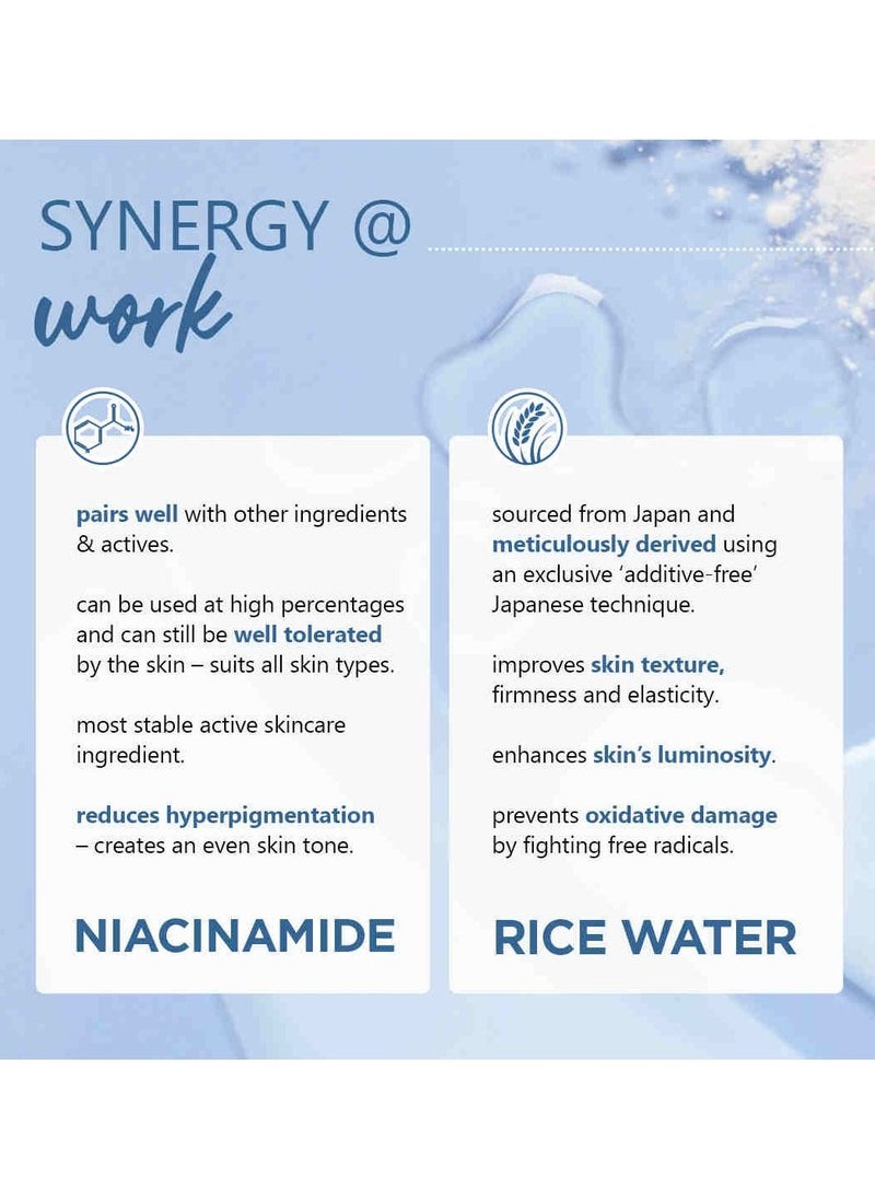 Plum 10% Niacinamide Serum with Rice Water for Face Vitamin B3 with Japanese Fermented Rice Water For Clear, Blemish Free, Dark Spots, Bright Skin, Suits All Skin Types  - Image 5