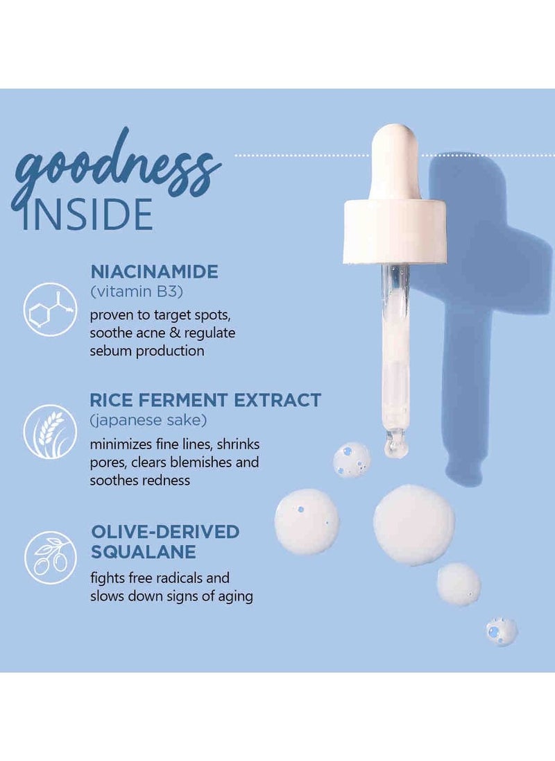 Plum 10% Niacinamide Serum with Rice Water for Face Vitamin B3 with Japanese Fermented Rice Water For Clear, Blemish Free, Dark Spots, Bright Skin, Suits All Skin Types  - Image 2