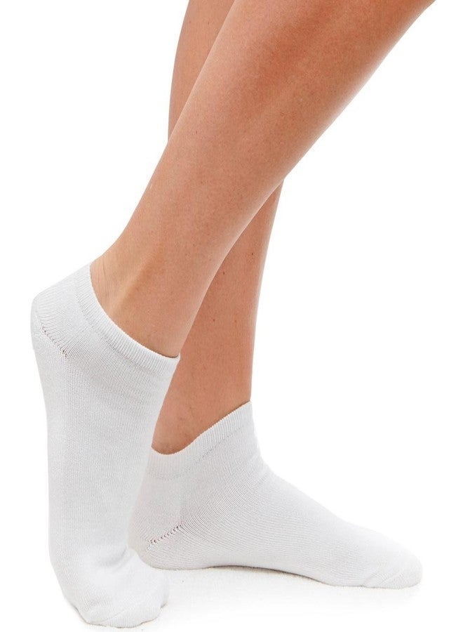 ATB 12 Pairs Womens Ankle Socks Low Cut Fit Crew Size 6-8 Sports White Footies - Image 1