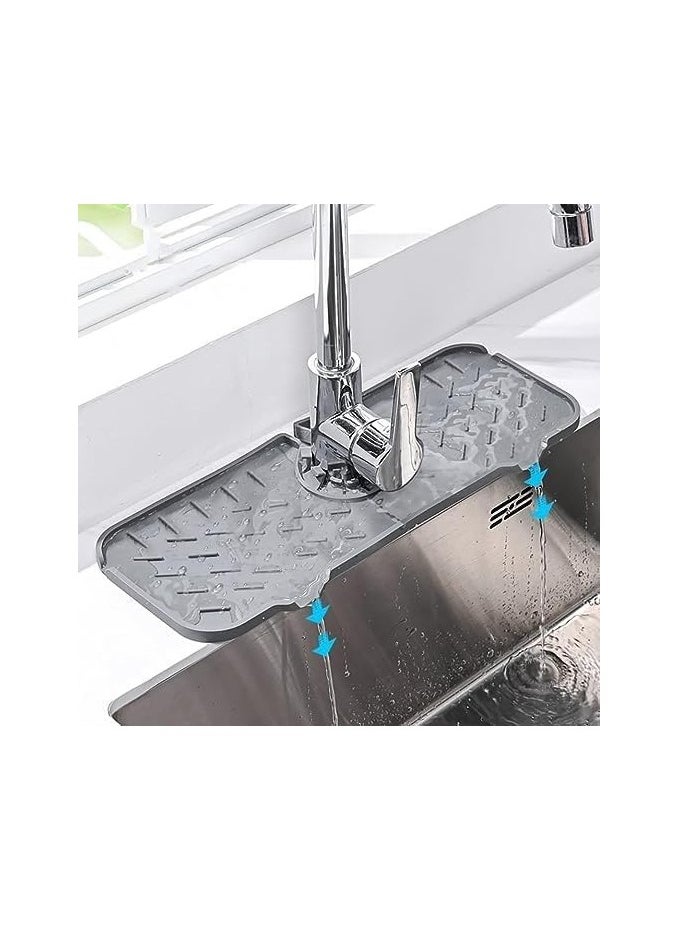 Spaceshoop 1 Pc of Silicone Faucet Handle Drip Catcher Tray Kitchen Sink Faucet Splash Guard Silicone Tap Drip Tray  - Image 4