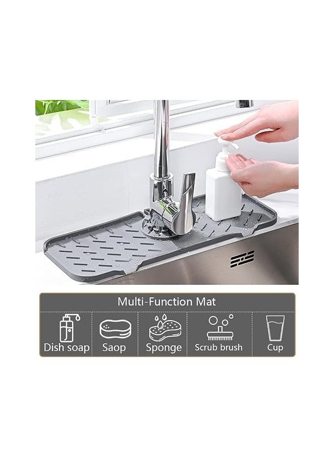 Spaceshoop 1 Pc of Silicone Faucet Handle Drip Catcher Tray Kitchen Sink Faucet Splash Guard Silicone Tap Drip Tray  - Image 3