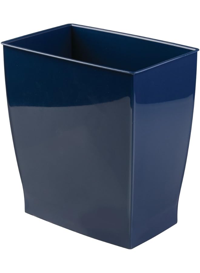 Spa Rectangular Trash Waste Basket Garbage Can For Bathroom Bedroom Office Dorm College 2.5 Gallon Navy