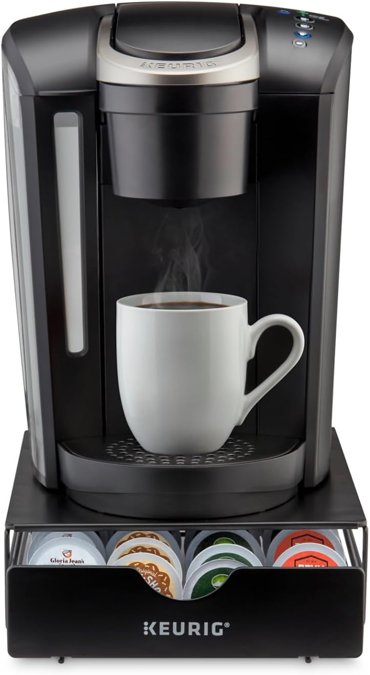 Keurig Slim Non-Rolling Storage Drawer, Coffee Pod Storage, Holds up to 24 K-Cup Pods, Black, Storage Drawer - 24ct, 9.2 x 3.3 x 12.2 inches - Image 3