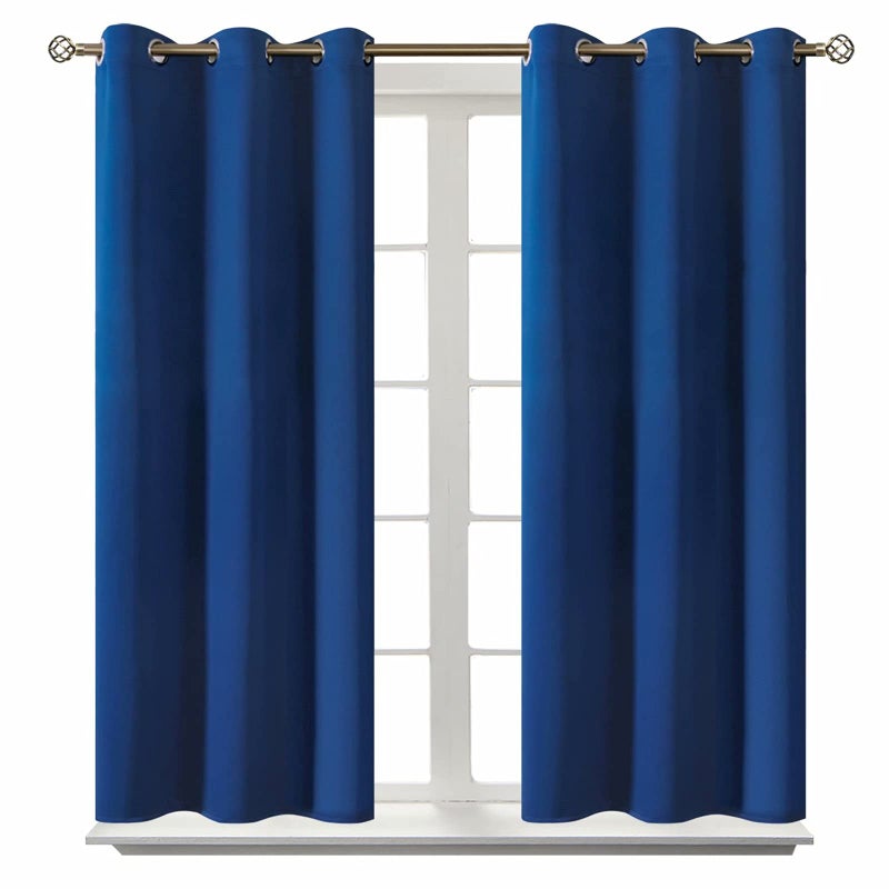 BGment Blackout Curtains for Bedroom  Grommet Thermal Insulated Room Darkening Curtains for Living Room 52 x 54 Inch 2 Panels Royal Blue