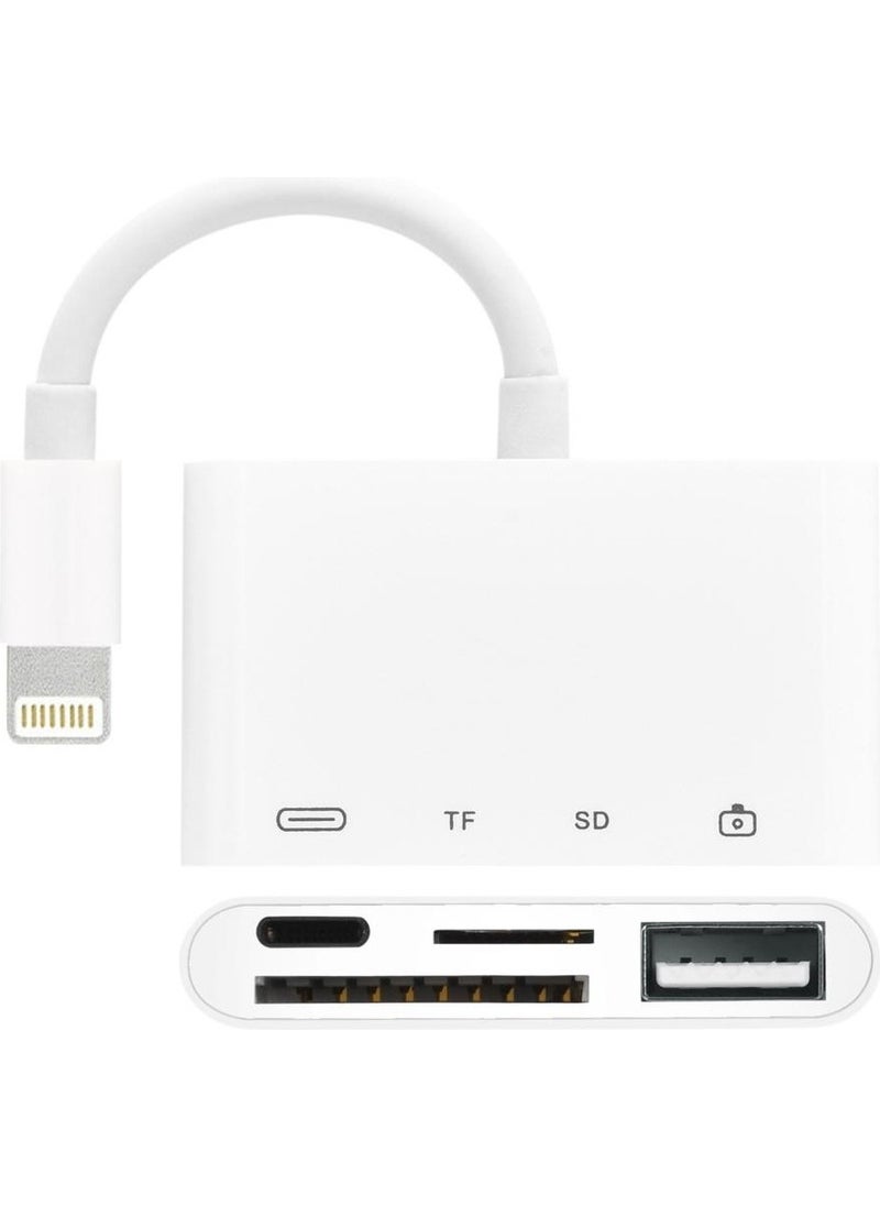 Techmaster Apple iPhone x 11 12 13 Pro Plus Card Reader Camera Connection Kit Charging  - Image 1