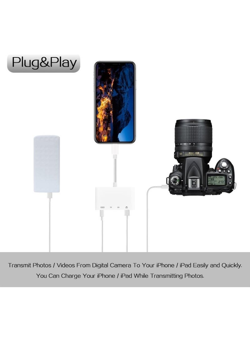 Techmaster Apple iPhone x 11 12 13 Pro Plus Card Reader Camera Connection Kit Charging  - Image 3