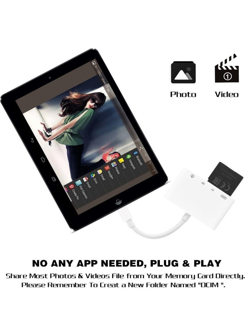 Techmaster Apple iPhone x 11 12 13 Pro Plus Card Reader Camera Connection Kit Charging  - Image 4