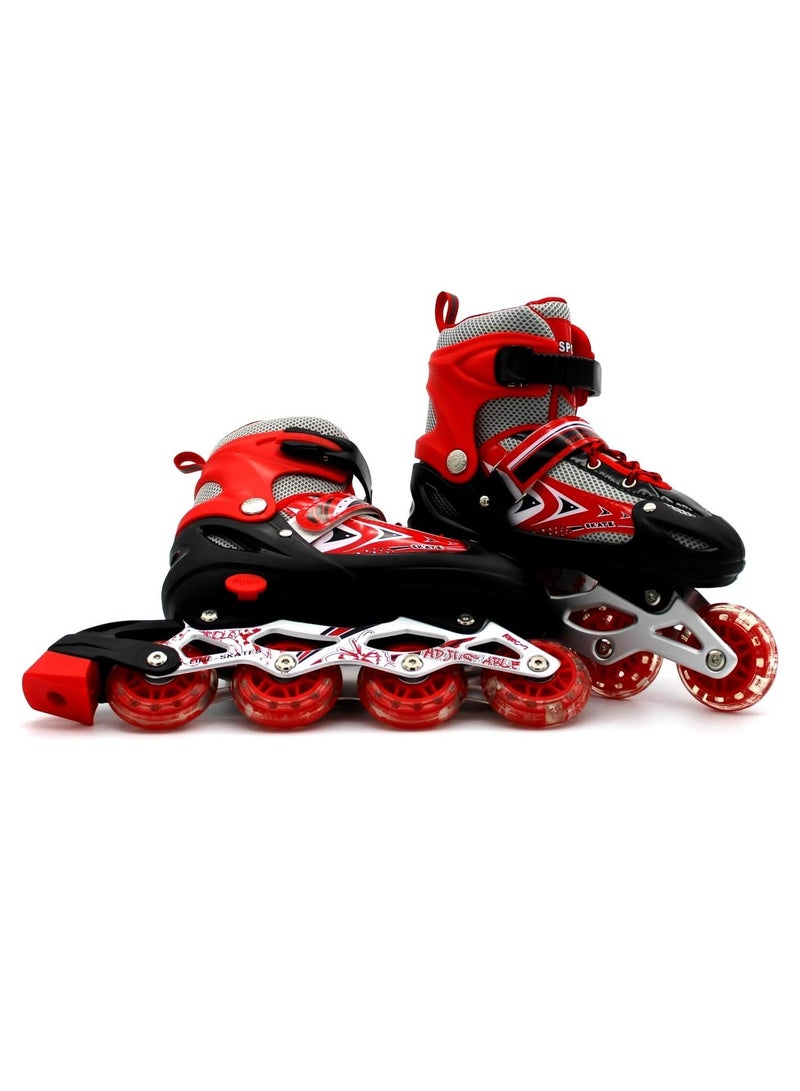 DubaiGallery أحذية تزلج Heelys للأطفال للأولاد والبنات ذات العجلات المزدوجة أحذية التزلج للطلاب بكرة رياضية خفيفة الوزن ذات رباط حذاء - Image 2
