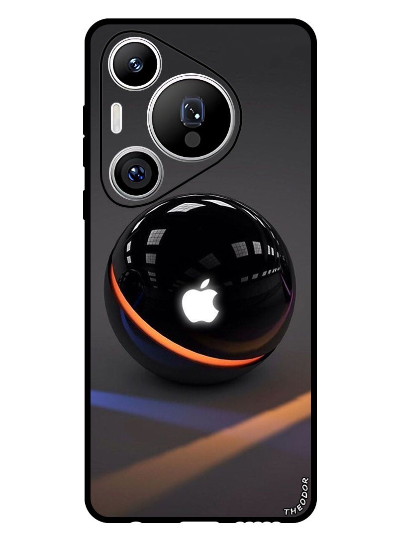 Theodor Protective Case Anti Scratch Shock Proof Bumper Cover For Huawei Pura 70 Pro Apple Logo on Black Ball - Image 1