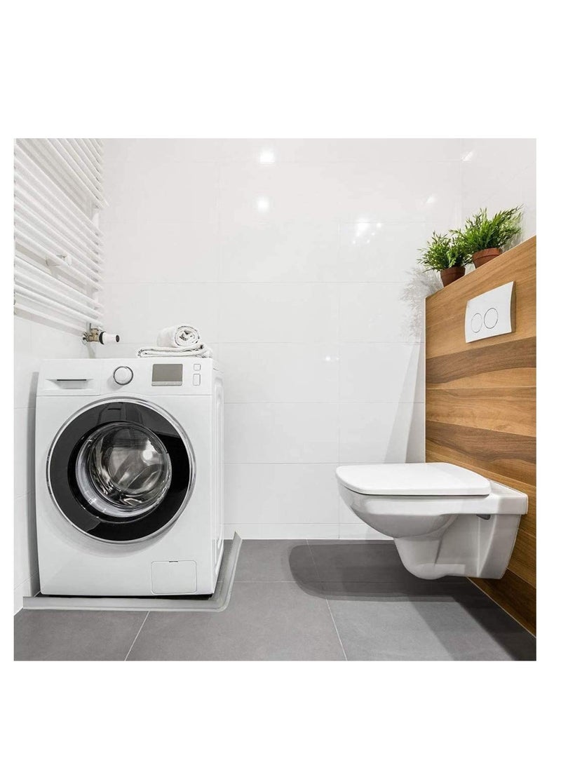 Zikra Collapsible Threshold Water Dam, Self-Adhesive Shower Barrier Bathroom And Kitchen Water Stopper, Home Water Retention System, Waterproof Water Flow Block Seal Strip (Gray), 1.3M - Image 3