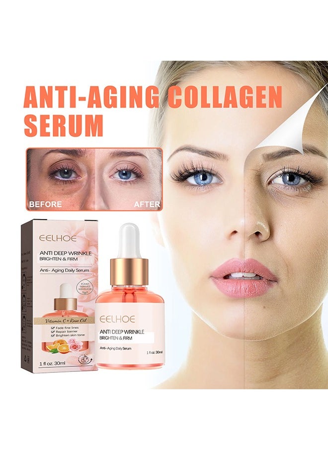EELHOE - Squalane + Vitamin C Rose Oil,Has The Effect Of Moisturizing, Anti Deep Wrinkle, Brighten&Firms,Suitable For All Skin Types 30ml - Image 1
