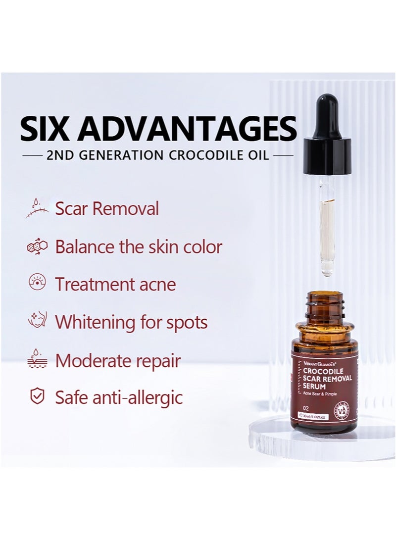 Vibrant Glamour 30ml Crocodile scar removal serum, crocodile scar removal serum, pigmented acne treatment stretch mark removal - Image 5