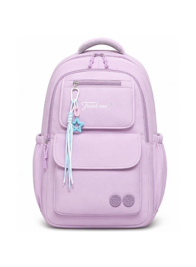 17 Inch School Backpack for Boys & Girls, Large Student Backpack with Multiple Compartments, Front Zipper Pocket, Side Bottle Pockets, Comfortable Carry Handle, 47*30*20 CM