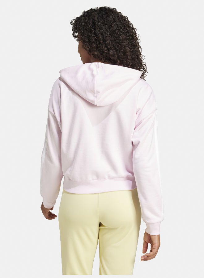 Adidas essentials 3-stripes french terry full zip women's hooded track top - Image 4