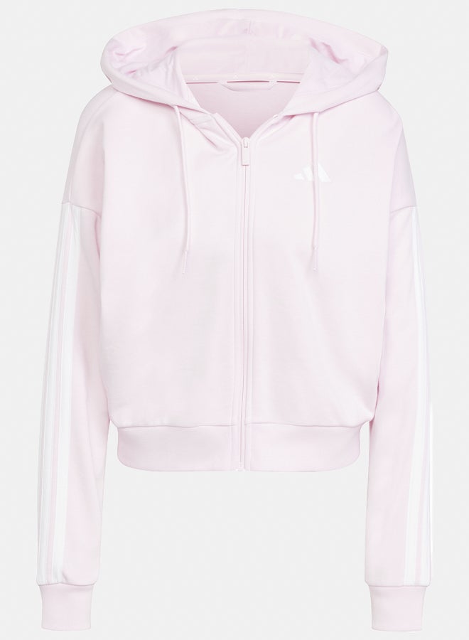 Adidas essentials 3-stripes french terry full zip women's hooded track top - Image 2