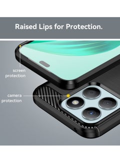 Zaboon For Honor X8b Brushed Texture Carbon Fiber TPU Phone Case(Black)  - Image 3