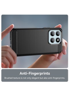 Zaboon For Honor X8b Brushed Texture Carbon Fiber TPU Phone Case(Black)  - Image 2