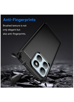 Zaboon For Honor X8b Brushed Texture Carbon Fiber TPU Phone Case(Black)  - Image 5