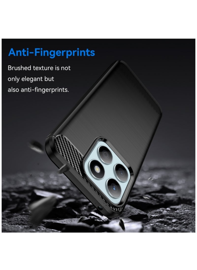 زبون جراب هاتف من ألياف الكربون TPU بتصميم مصقول لهاتف For Honor X8b (أسود)  - Image 5