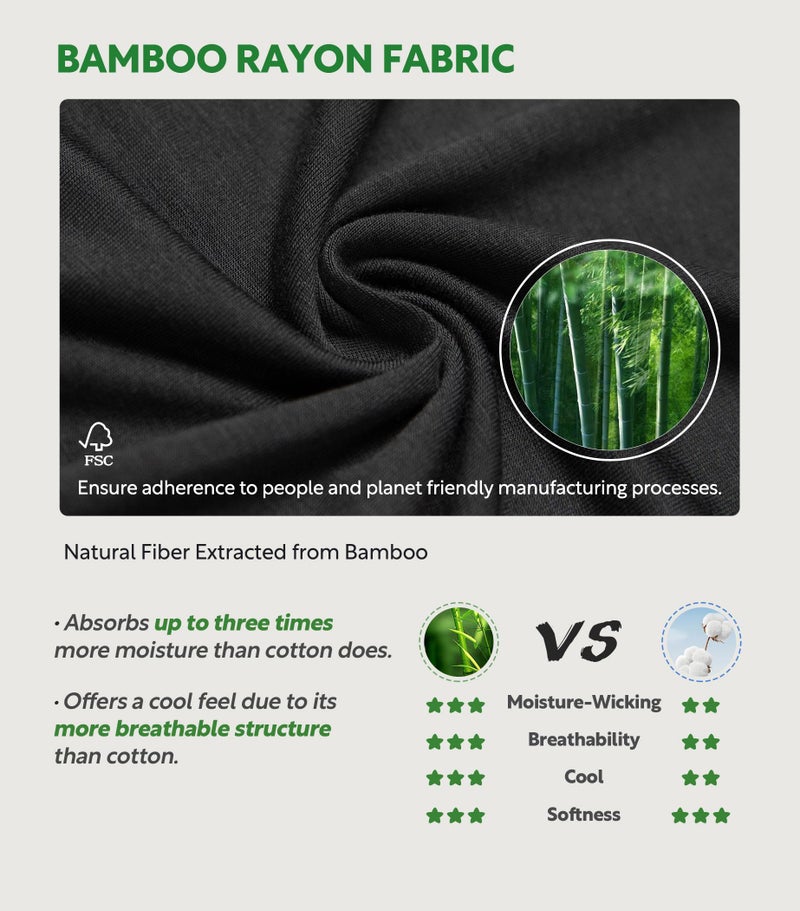 DAVID ARCHY دايفيد آرتشي سراويل داخلية للرجال مصنوعة من الرايون الناعم القابل للتنفس من الخيزران، بدون فتحة، عبوة 4 قطع، مقاس L 2.5'' - Image 2