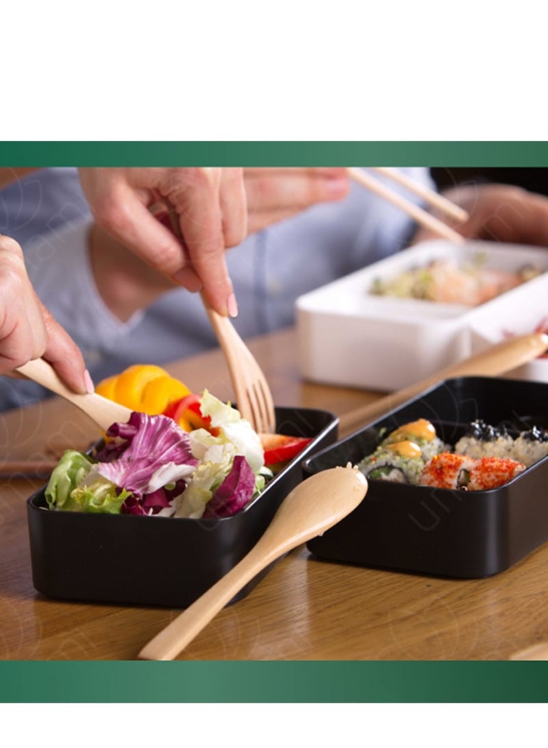 UMAMI Bento Box Black & Bamboo, 1200ml - Image 3