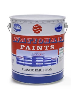 NATIONAL PAINTS National Paints Plastic Emulsion Paint Off White 18L – Smooth Low Sheen Finish for Interior Walls 