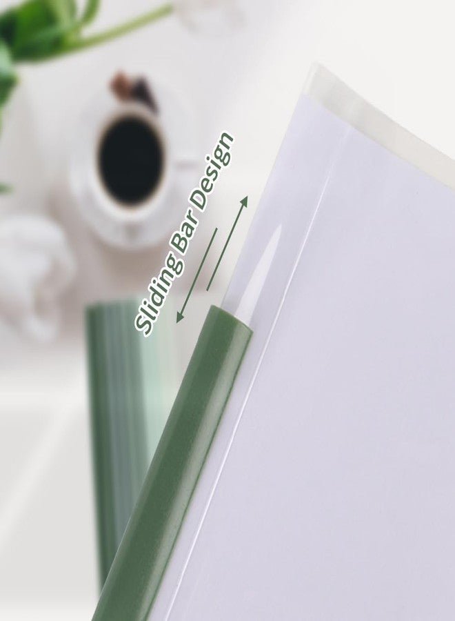 Luckforest Clear Report Covers with Sliding Bars, 30 Pcs Three Gradient Colors Sliding Bar File Folders (60 Sheet Capacity), Sky Blue, Forest Green, Gradient Violet - Image 4