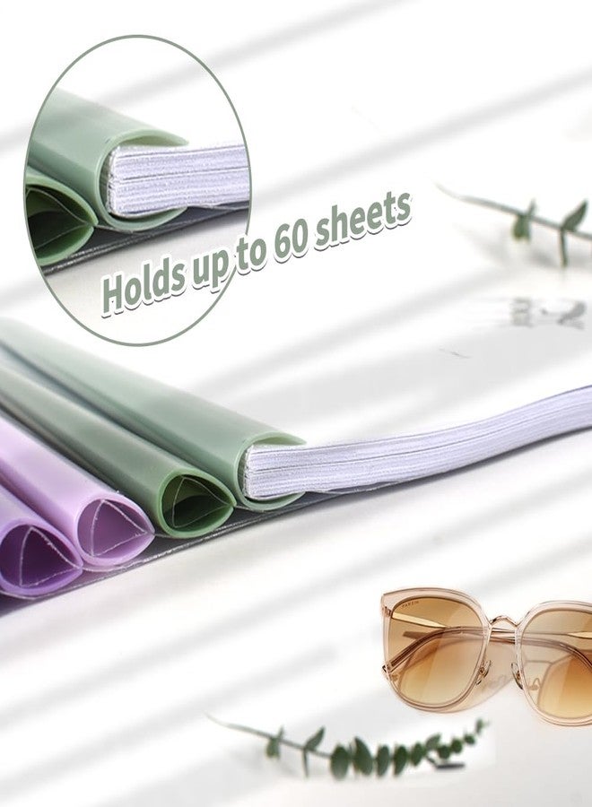 Luckforest Clear Report Covers with Sliding Bars, 30 Pcs Three Gradient Colors Sliding Bar File Folders (60 Sheet Capacity), Sky Blue, Forest Green, Gradient Violet - Image 2