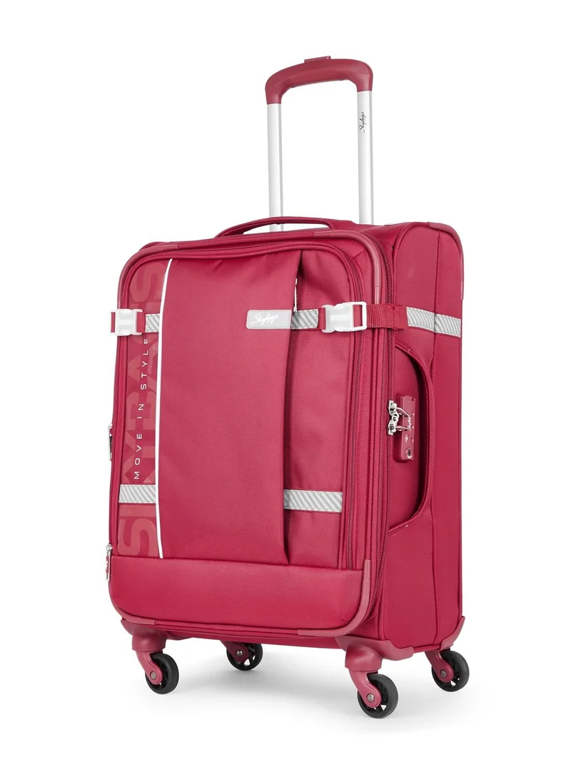 سكاي باجز 4 WHEELS SKYBAGS SNAZZY 71 CARMINE RED SOFTSIDE MEDIUM TROLLEY BAG - SK STSNAH71CRD