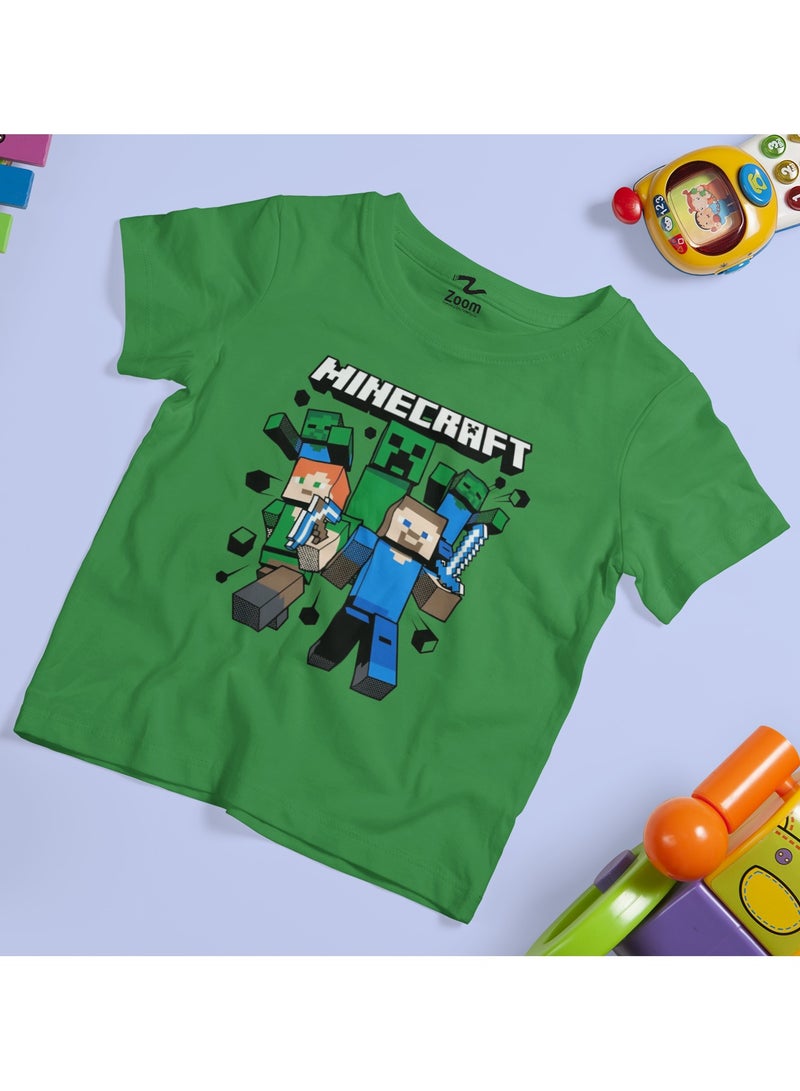 ZOOM MINECRAFT NEW GRAPHIC DESIGN T-SHIRT KIDS 