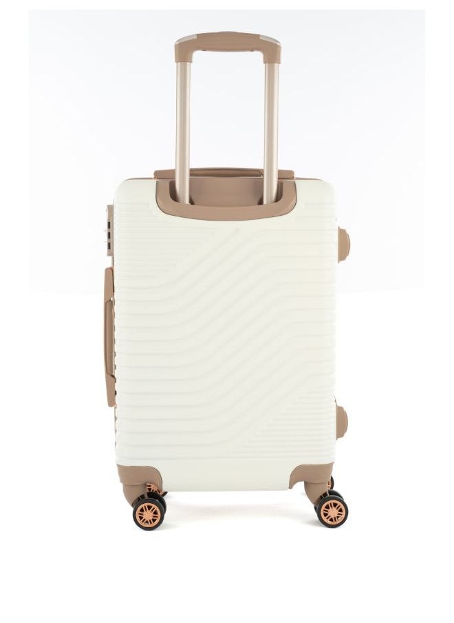 ليمرا - طقم شنط سفر مكون من خمس حقائب أمتعة لون بيج- ذهبي بمقاس 32"/28"/24"/20"/12 انش - Image 1