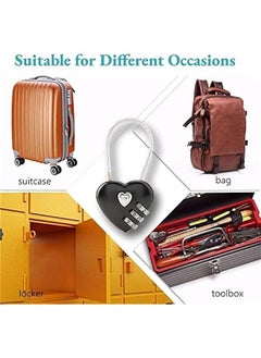 Generic Heart Shape Code Lock compact mini size with 3 Digit Code Combination for luggage, backpack, jewelry box, hall locker(red)  - Image 5