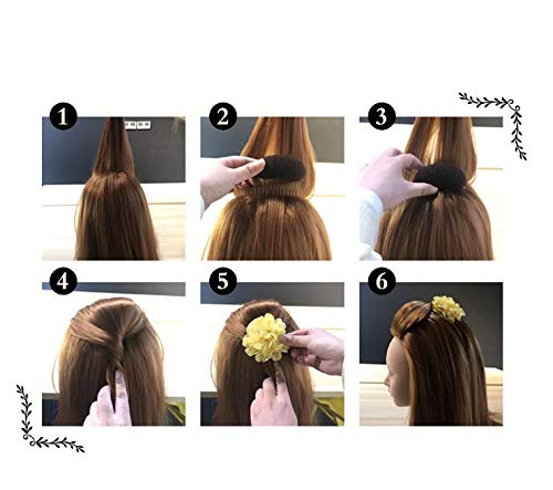 ericotry Hair Comb, 2PCS Charming Bump It Up Volume Inserts Hair Decoration Comb Sponge Foam Do Beehive hair styler Insert Tool (Beige, Nylon) - Image 5