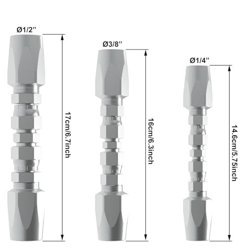 KOUTIANWU 4PCS Reusable Hydraulic Hose Field Repair Kit 12 38 14 for Hydraulic Hose Crimper Fittings Size 08060604 - Image 3