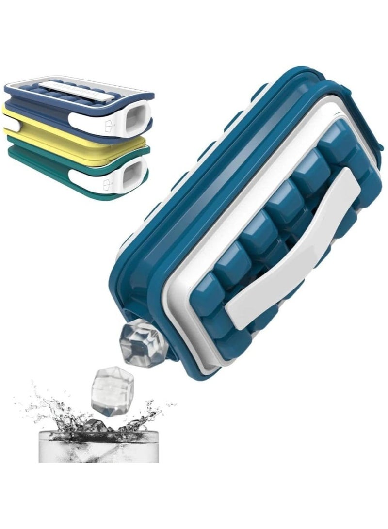 Zimtal The Cleanest Freezer Ice Tray: Disassemble this silicone ice cube tray with lid for effortless cleaning; it produces eighteen ice cubes. - Image 1