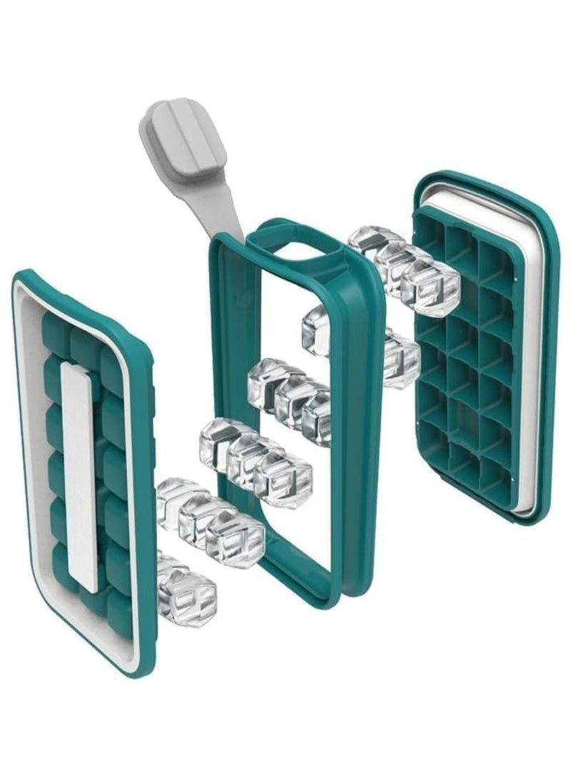 Zimtal The Cleanest Freezer Ice Tray: Disassemble this silicone ice cube tray with lid for effortless cleaning; it produces eighteen ice cubes. - Image 3