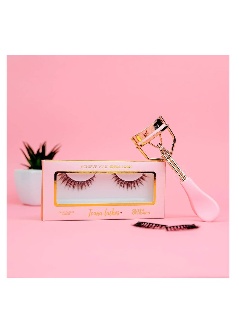 Icona Lashes Eyelash Curler - 24K Gold-Plated Stainless Steel Precision Eye Lash Curler for Lush, Luxurious Lashes - Silicone Eyelash Curler Pads, Ergonomic Cushioned Handles - with Replacement Pads  - Image 5