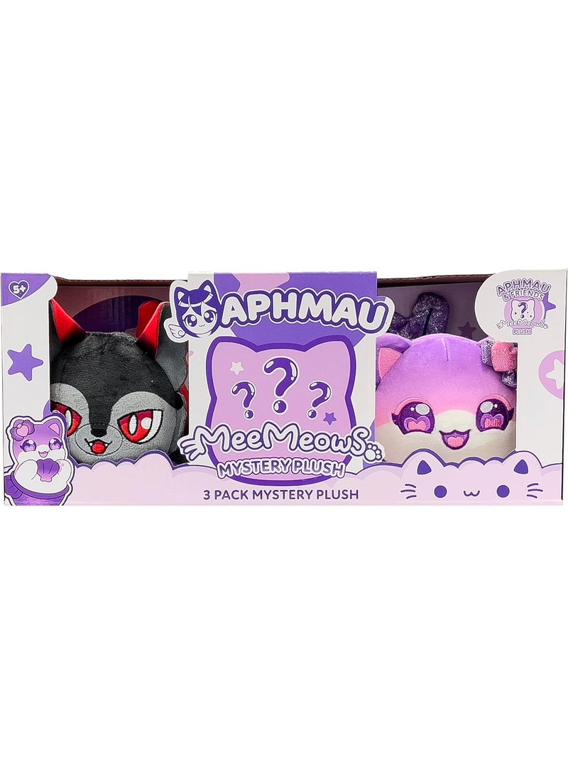 Aphmau MeeMeow 6-Inch Plush 3-Pack – Mermaid Aphmau, Ultima Aaron & Mystery Cat, Official Collectible Stuffed Toy Set for Kids - Image 3
