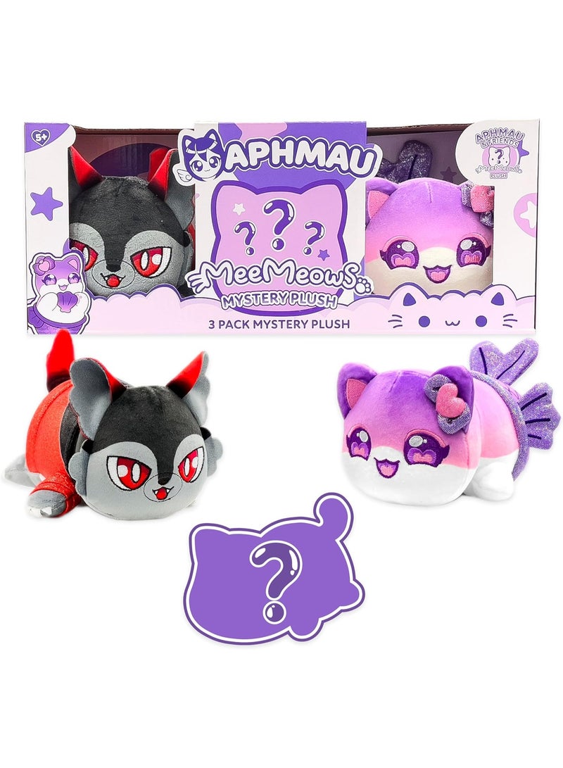 Aphmau MeeMeow 6-Inch Plush 3-Pack – Mermaid Aphmau, Ultima Aaron & Mystery Cat, Official Collectible Stuffed Toy Set for Kids - Image 1