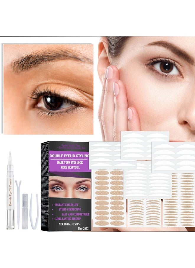 VEZE - 4 Sets Of Options630Pcs Eyelid Tapemost Complete Double Eyelid Tape.Uneven Monoeyelids Big Eye Tools With Fork Rods & Tweezers. - Image 1