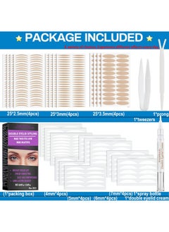 VEZE 4 Sets Of Options630Pcs Eyelid Tapemost Complete Double Eyelid Tape.Uneven Monoeyelids Big Eye Tools With Fork Rods & Tweezers.  - Image 4