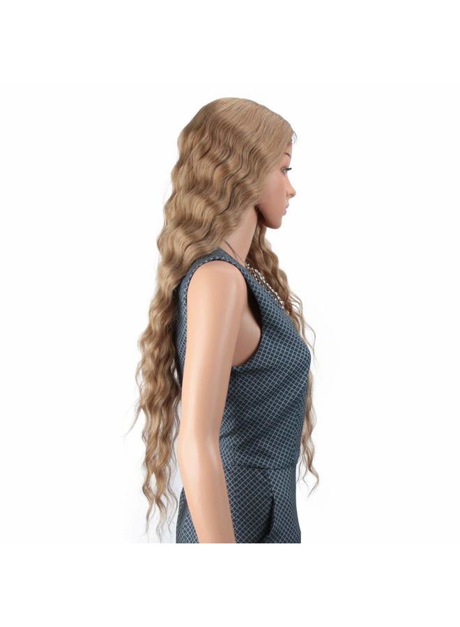 Joedir Lace Front Wigs 30'' Long Wavy Synthetic Wigs For Black Women 130% Density Ombre Wigs with Baby Hair Heat Resistant Wig(RT6/23C) - Image 4