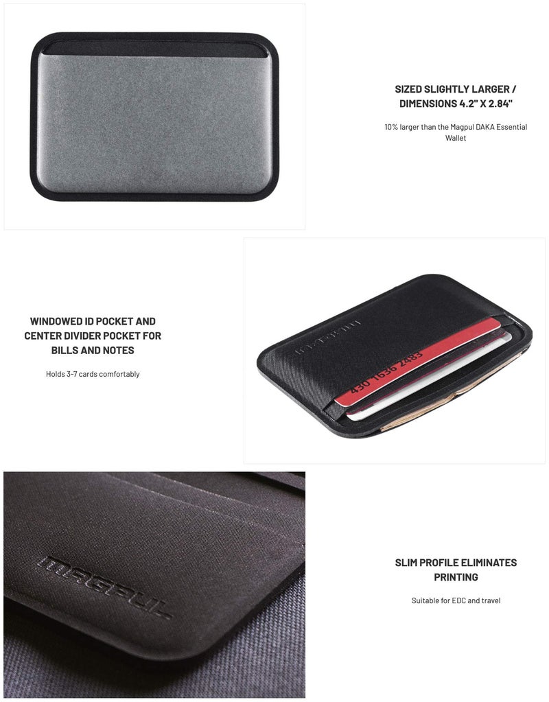 Magpul unisex-adult DAKA Everyday Tactical Slim Minimalist Polymer Credit Card Holder Travel Wallet EDC Gear, Stealth Gray - Image 4