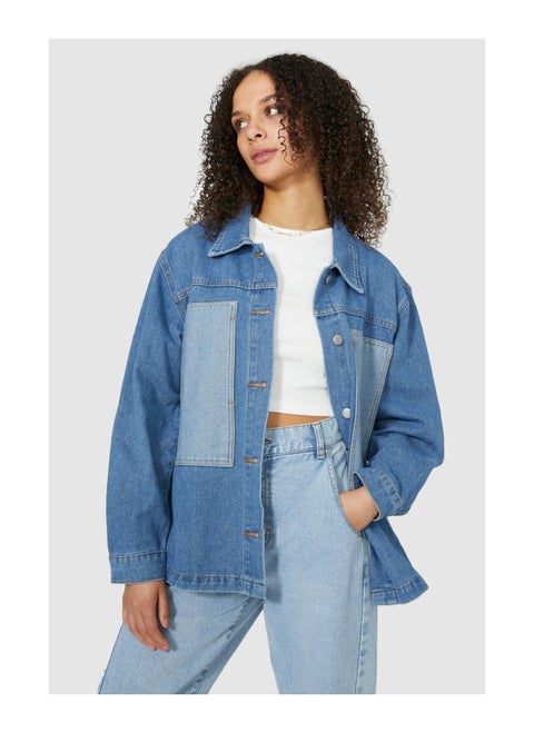 Patch Detail Denim Jacket