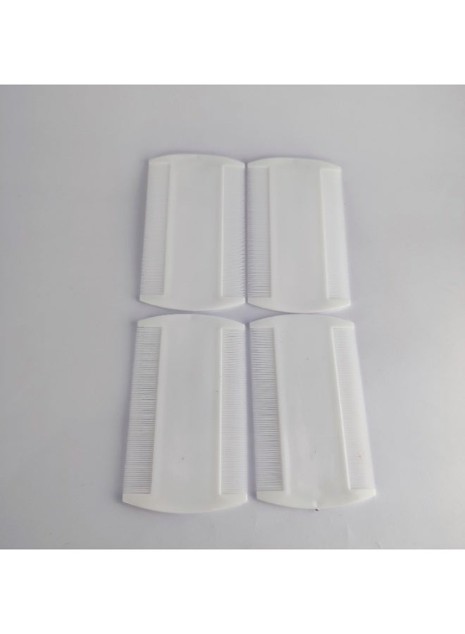 عرض 4 قطع مشط شعر أبيض دقيق التمشيط – للتمشيط الناعم والسهل - Image 1