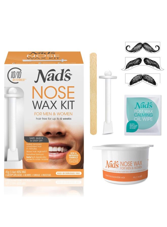 Nad's طقم شمع الأنف للرجال والنساء - طقم إزالة شعر الأنف بسرعة وسهولة، 1 قطعة - Image 1