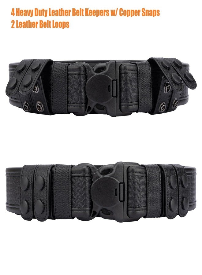 TACNEX Basket Weave Duty Belt w/Hook Lining Tri-Release Buckle 4 Keepers 2" Police Law Enforcement Security Outer Belt M - Image 5